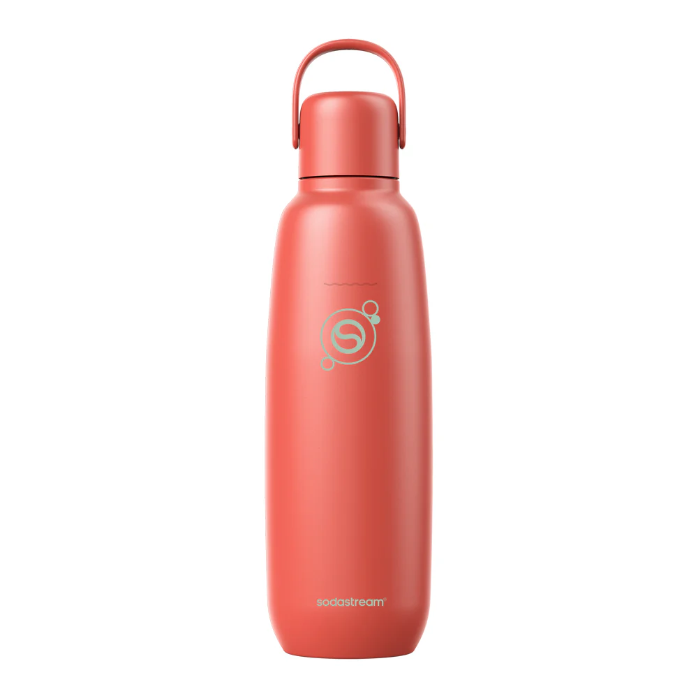 0.9L Sodastream fizz & go™ roestvrijstalen bruiswaterfles papaja